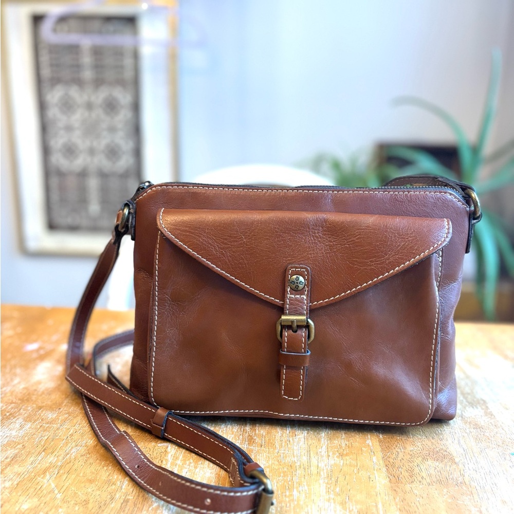 Patricia Nash Brown Leather Crossbody Bag - Picture 12 of 12
